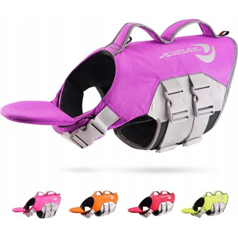 Chaleco salvavidas para perros ThinkPet XL - Rosa, reflectante y flotante (1/5)