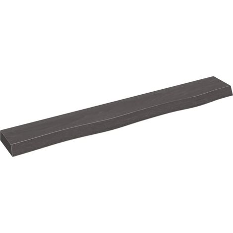 Étagère murale multiposition - Meuble Étagère murale gris foncé 80x10x4 cm bois chêne massif traité -BV98534 (1/4)