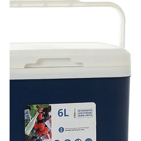 Boîte isotherme de 6 L pour la livraison de produits alimentaires, doublure épaisse en polypropylène de qualité alimentaire, conteneur à isolation thermique et réfrigérante bleu (1/5)