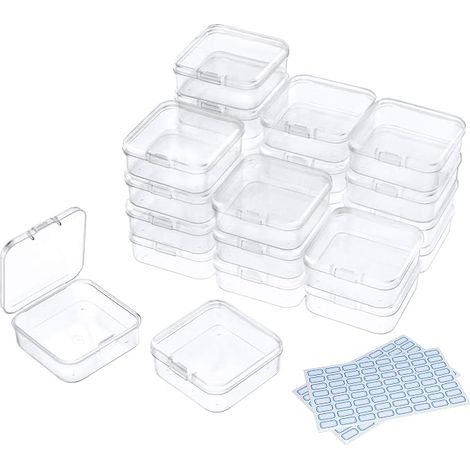 Petite Boite Rangement Plastique, 5,3 x 5,3 x 2 (1/5)