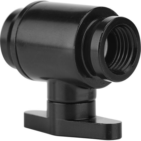 1 Pièce Robinet à bille filetage interne G1/4 en laiton noir avec poignée pour système de refroidissement PC (1/5)