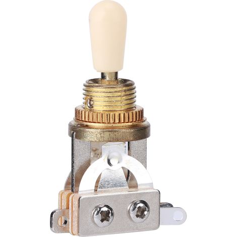 Interrupteur à Bascule 3 Positions pour Guitare Électrique, Pièce de Rechange, Sélecteur de Micros avec Capuchon Jaune, Accessoire de Conversion de Son (1/5)