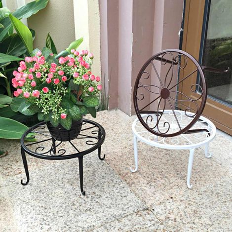 Set mit 2 Pflanzenständern, Blumentopfhaltern, für drinnen und draußen geeignet, Bürodekoration (1/5)
