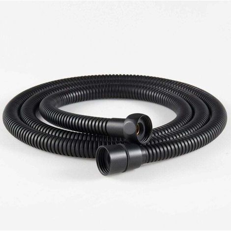 Tuyau de douche Flexible en acier inoxydable de 1.5m, raccords en laiton, tuyau de pomme de douche Anti-pliage, tuyau de douche Flexible-noir 1 pièce