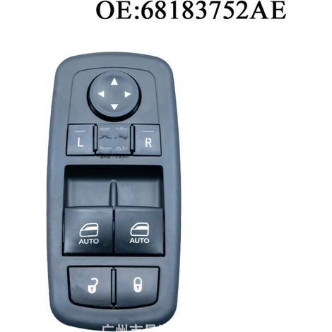 Interrupteur de lève-vitre 68183752AE, compatible avec Dodge Challenger 2015-2017, commande le lève-vitre électrique. (1/4)