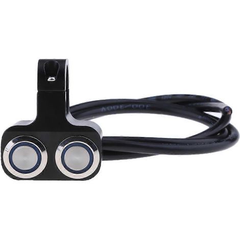 Interrupteur marche/arrêt à double bouton-poussoir pour phare de guidon de 25 mm (1 pouce) (1/5)