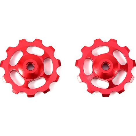 galets de dérailleur arrière en aluminium 11T pour vélo (rouge) (1/5)
