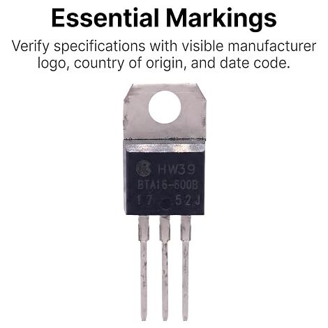 Triacs BTA16-600B 16A 600V TO-220 Thyristor Bidirectionnel AC (1/4)