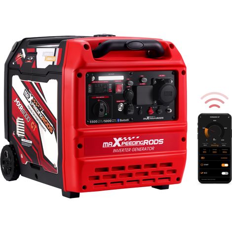 Inverter Generator 5KW Electric/App Start Portable Design with wheels & handle