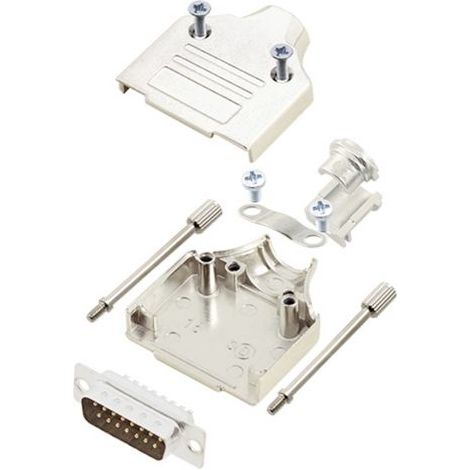 TRU COMPONENTS TCMHDM15DMPK 7708868 Kit embase SUB-D mâle 180 ° Nombre de pôles: 15 fût à souder 1 p (1/2)