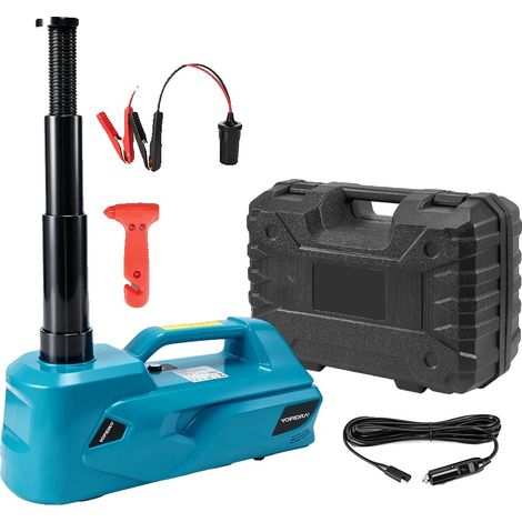Crick hydraulique électrique, capacité de levage de 5 tonnes, alimentation 12V CC, hauteur maximale de 53 cm, câble d'alimentation de 4 mètres, puissance de 180W (1/5)