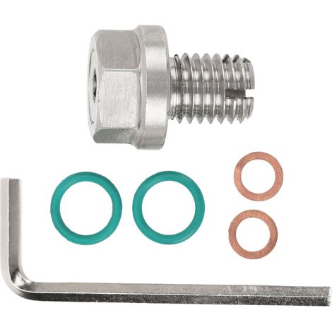 Aramox Piggyback Ölablassschrauben-Reparatursatz, Gummi-O-Ring für die Reparatur von Ölwannen-Ablassschrauben aus Edelstahl (M16,1-1,5x15 mm)