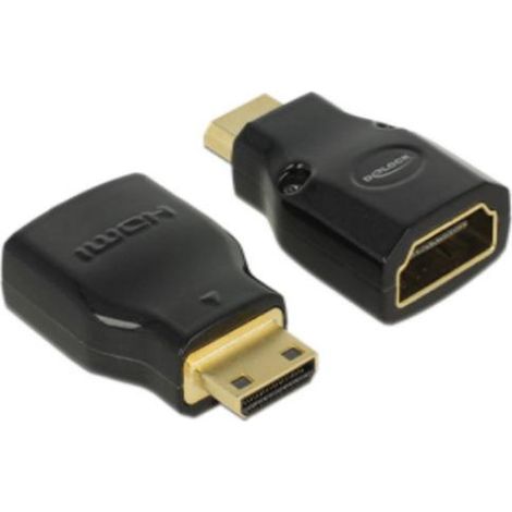 DeLOCK 65665 cambiador de género para cable Mini-HDMI HDMI Negro