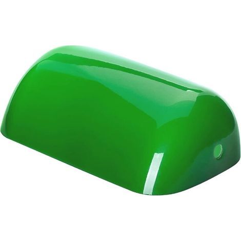 Lampe de banquier en verre de rechange (6 x 22,5 x 13,5 cm de profondeur) Abat-jour en verre de rechange Abat-jour de lampe de banquier de rechange Lampes Vert brillant (1/5)