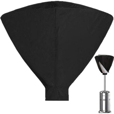 86x64cm Patio Heater Covers - Black Top Heater Cover with Storage Bag - UV Resistant Garden Furniture Protector Outdoor Accessories (1/5)