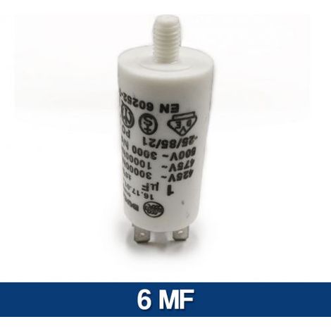 CONDENSATORE MOTORE ELETTRICO ELETTROPOMPA DA 1 A 80 MF MICROFARAD 450 V 10976V 6 MF (10979)