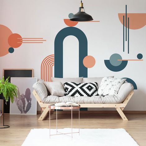 Papier peint intissé pré-encollé fresques géantes - ARCHES ART MODERNE ET DEMI CERCLES - 80x60cm (1/5)