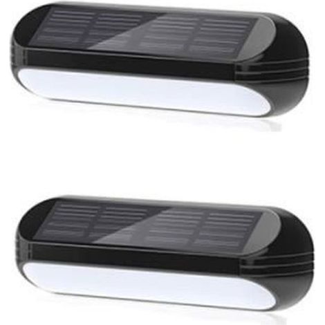 Lot de 2 appliques solaires murales extérieur LED - multicolore (1/4)