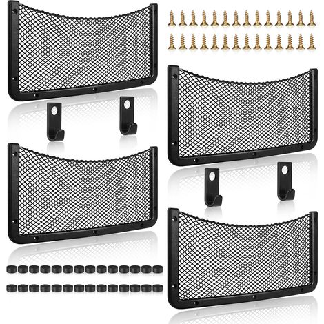 4 Pack Car Storage Net, Trunk Storage Net, Large Size, Car Pocket Organizer Bag for Auto, RV, Boat, Home (42  21CM（4pcs）) (1/5)