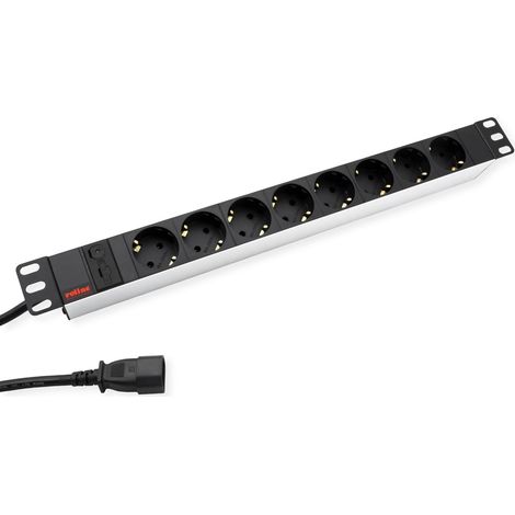 48,26 cm (19 ") Bloc multiprise 8 prises et/C14 mâle 2 m aluminium (1/4)
