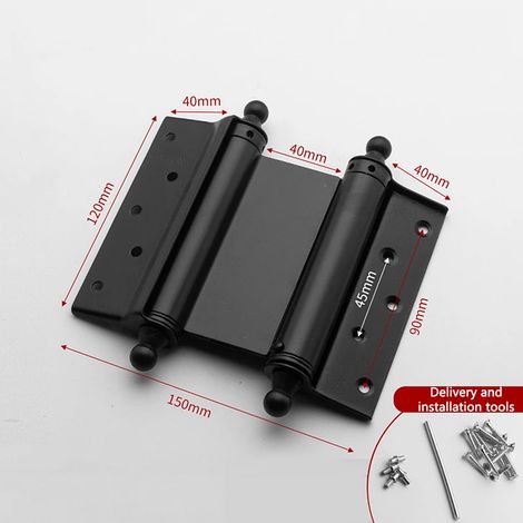 (A9) Charnières silencieuses en acier inoxydable à ressort épais, double entrée et fonction de fermeture automatique pour une efficacité accrue (1/5)