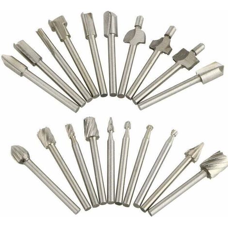 Paquet de 20 fraises de coupe en carbure de tungstène Dremel forets meuleuse rotative (1/4)