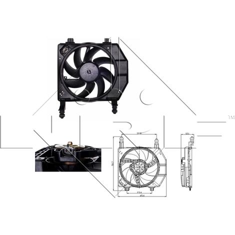 Ventilateur, refroidissement du moteur NRF 47077 FORD 1010292 1017785 1020914