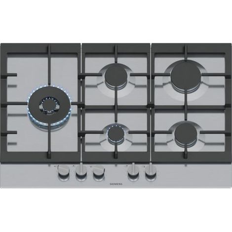 Placa de gas de 75 cm con 5 quemadores, 12500 W, acero inoxidable - EC7A5SI90 - Siemens -