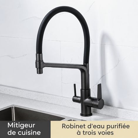 Mitigeur cuisine évier gris pistolet modèle B mode simple chaud et froid robinet 3 en 1 eau purifiée – Livraison gratuite