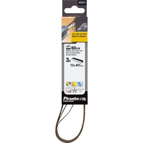STANLEY Schleifband 13x451mm Körnung 40 passend zu KA 900 E Bandschleifgerät - 3 Stück (1/4)