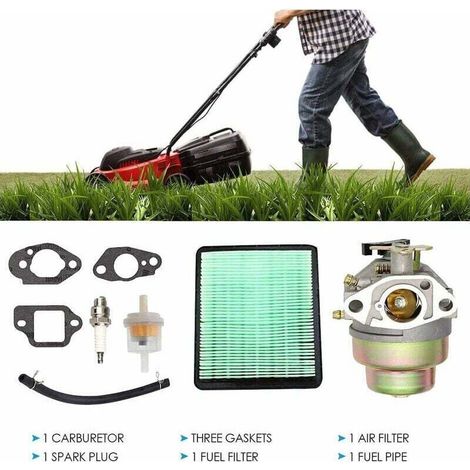Kit de carburateur pour tondeuse à gazon Honda GCV135 GCV160 GC135 GC160 HRB216 HRT216, pièces de rechange pour coupe-bordures, avec filtre à air et filtre à carburant.-AquaForge (1/4)