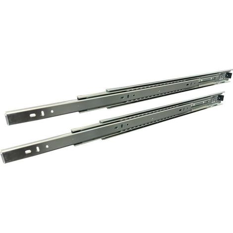 Coulisse de tiroir RS PRO en Acier zingué, Finition Zingué, longueur fermée 400mm, Charge 45kg ( Prix pour 1 paire )