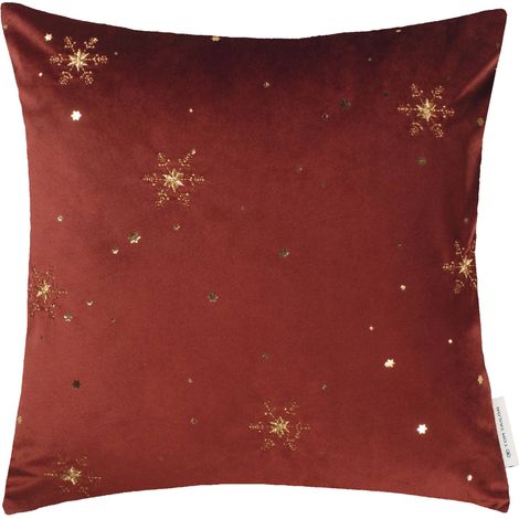 TOM TAILOR Zierkissenhülle WEIHNACHTSKISSEN -  38x38 cm, Rost
