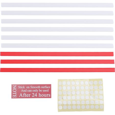Support mural capsules café PVC adhésif sans perçage 9 bandes blanc rouge rangement 49 dosettes cuisine (1/5)