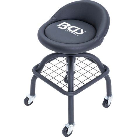 BGS Werkstattstuhl con 4 ruedas regulable en altura 540 - 680 mm - 70145 (1/4)