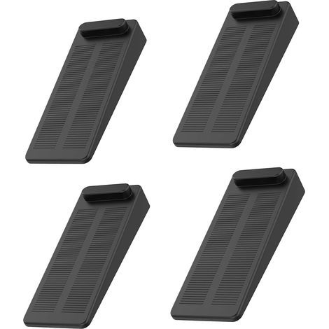 pièces cale porte caoutchouc souple,Cale Porte Sol Réglable en Hauteur et Empilée pour être Utilisée-pour tous types de sols et de portes,(Noir) (1/5)