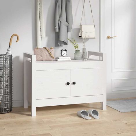 Banco de recibidor madera maciza de pino  80x40x60 cm