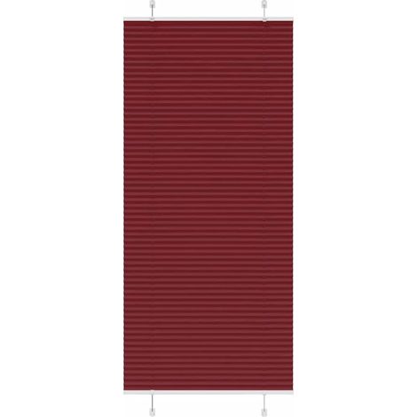 Plissee Bordeauxrot 85x200 cm Stoffbreite 84,4 cm Polyester