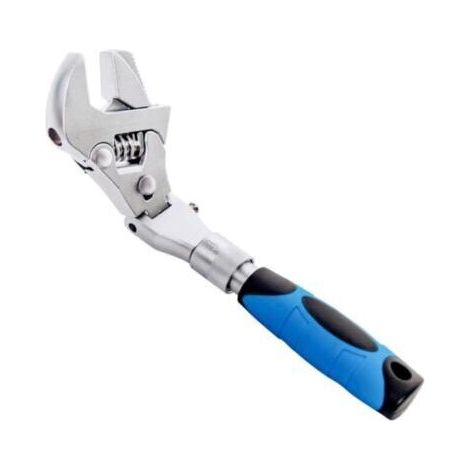 BUNTHAUS 1 Pièces Clé à cliquet réglable à tête flexible de 25,5 cm, multifonction à cliquet réglable qui peut pivoter et plier à 180 degrés