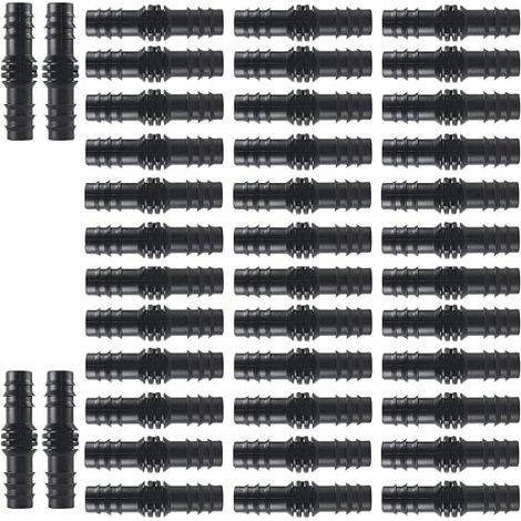 40 Raccords Tuyau 16mm Connecteurs Droits Irrigation Goutte à Goutte (1/5)
