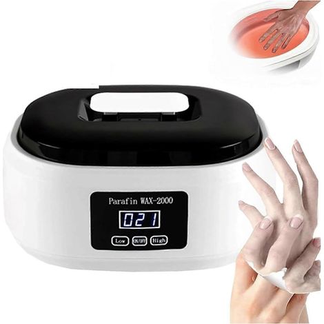 Wax-2000 Beauty-Wachstherapie-Set mit Handschuhen, Heißwachsgerät, Zubehör für Handwachsschmelzgerät (1/2)