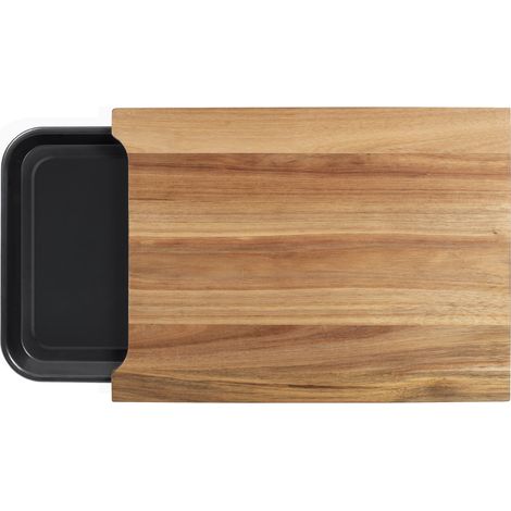 Schneidebrett aus holz, 36,5 x 27,5 cm + abtropfschale - Livoo - MES155 (1/3)
