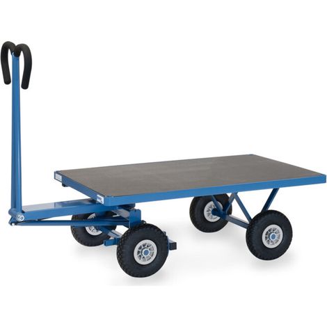 fetra Chariot à plateaux 6403P bleu peint par poudrage