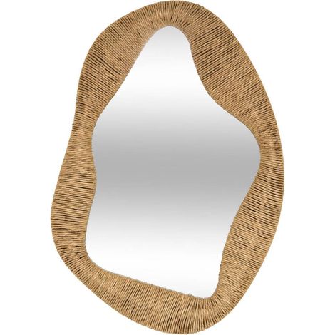 Espejo Sanoa ovalado, 4,5 x 96,5 cm, color beige - Atmosphera créateur d'intérieur (1/3)