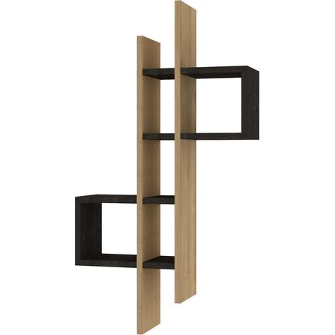 Mensola da parete, mensola portaoggetti Shelf Sapphire Quercia Antracite (1/5)