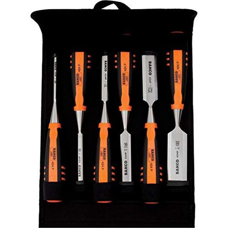 Set scalpelli Bahco 424p-s6-pp impugnatura bimateriale resistente