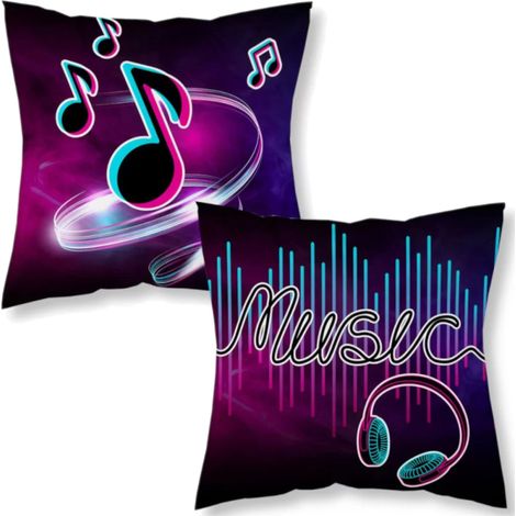 Funda de almohada 40x40 Jasiek Music partituras (1/3)
