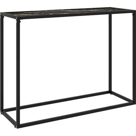 Table console-Table d'entrée Noir 100x35x75 cm Verre trempé 194570 (1/5)