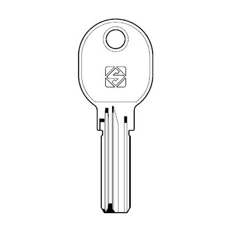 Chiave punzonata iseo r6 r7 ie15 silca ottone nichelato (10 pezzi) Silca