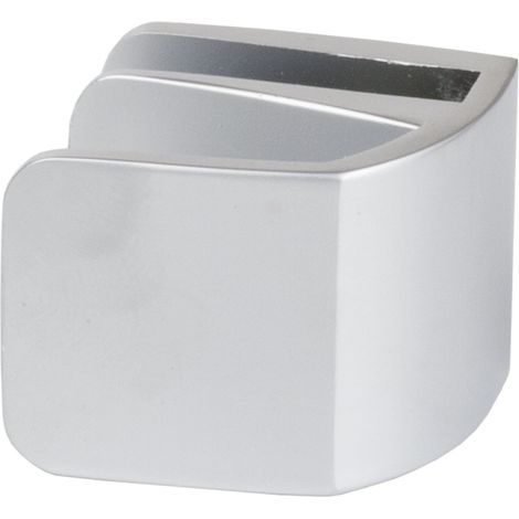 Glastürgriff Square, Glas 4-6 mm 32,5x26 mm, Zink verchromt matt (1/4)
